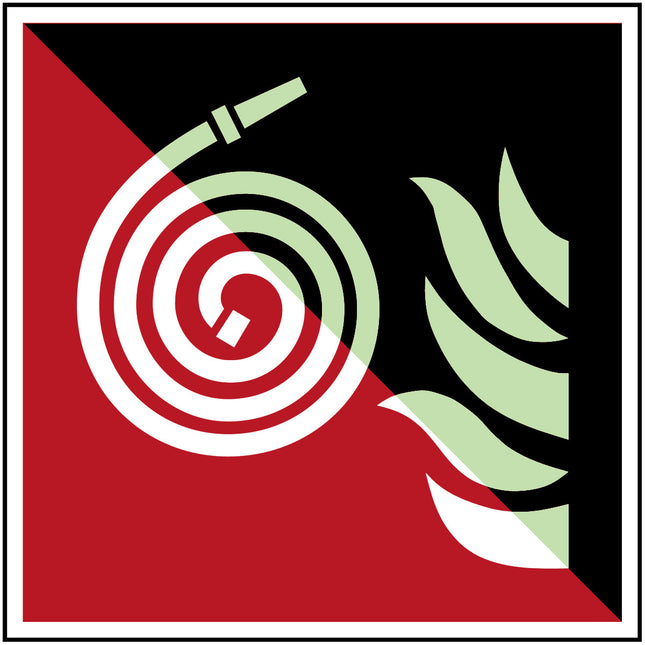 ISO Safety Sign  Unconnected fire hose