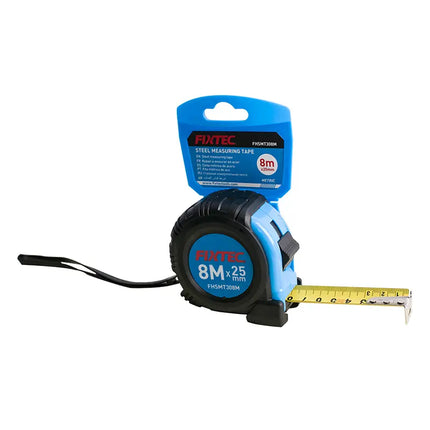Fixtec Professional Steel Measuring Tape 8m Auto Lock Waterproof