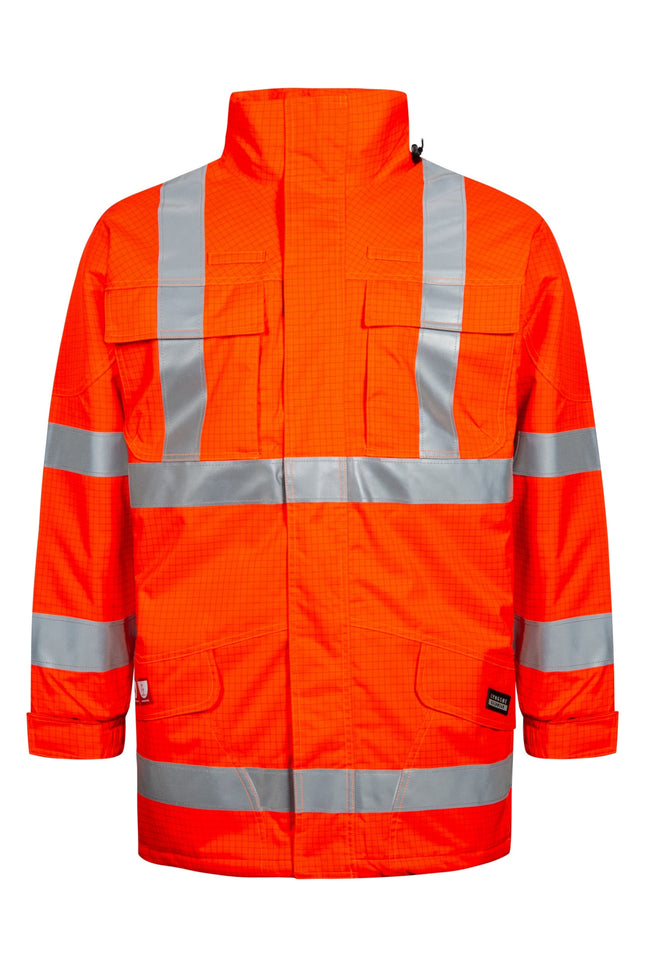 Lyngsoe High Visibility Fire Resistant Winter Rain Jacket | FR-LR3456