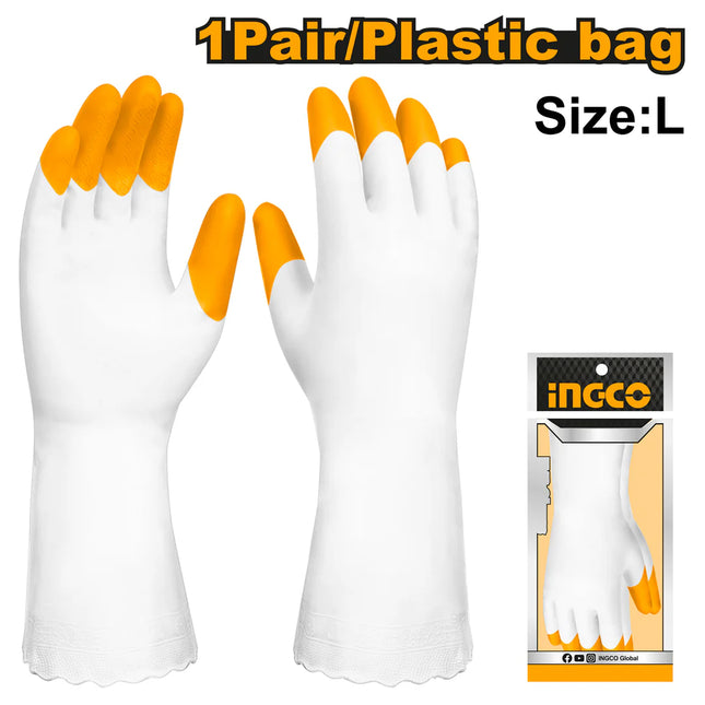 INGCO PVC Safety Gloves 32cm Large HGVP03