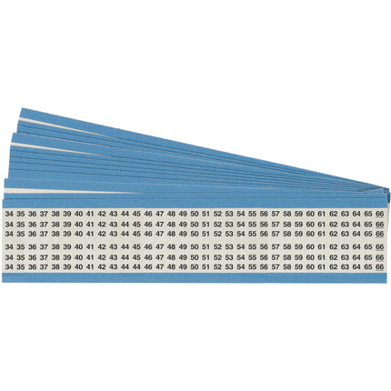Consecutive Numbers Acetate Cloth Wire Markers