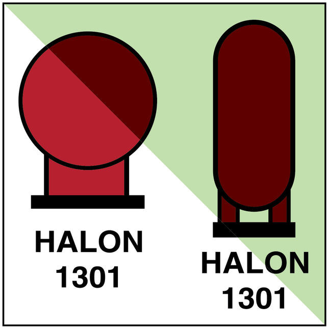 IMO  Halon 1301 bottles placed in protected area