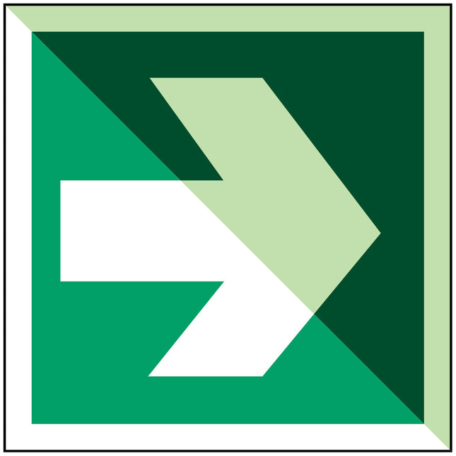 IMO Safety Sign Directional arrow 90