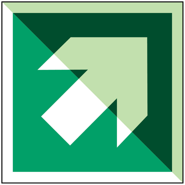 IMO Safety Sign Directional arrow 45