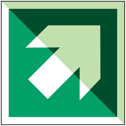 IMO Safety Sign Directional arrow 45