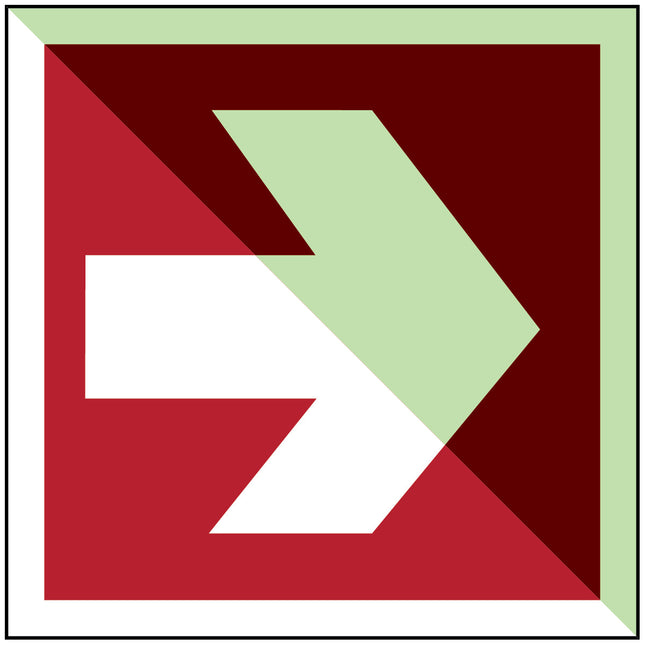 IMO Safety Sign Directional arrow 90