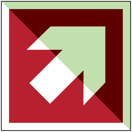 IMO Safety Sign Directional arrow 45