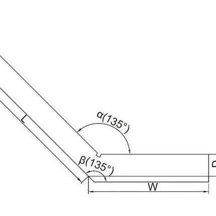 زاوية 135 درجة من إنسايز بحجم 150x100 ملم | 4754-3150