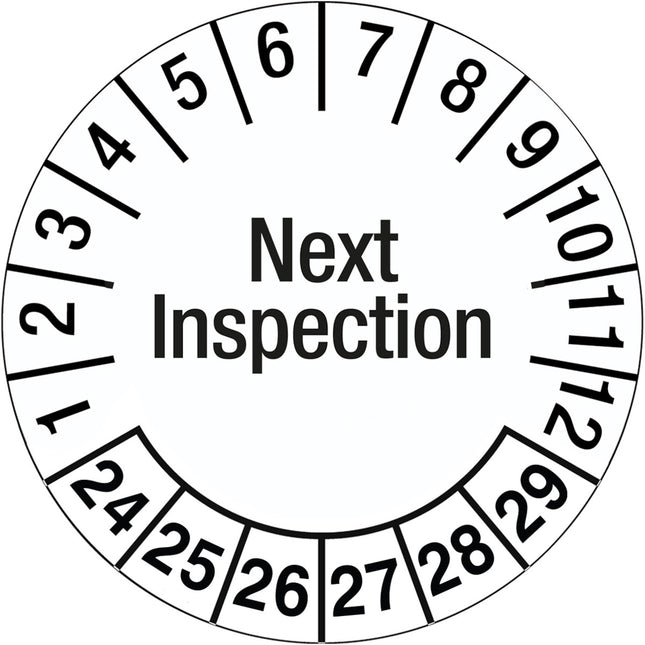 Tamperevident Inspection Date Labels