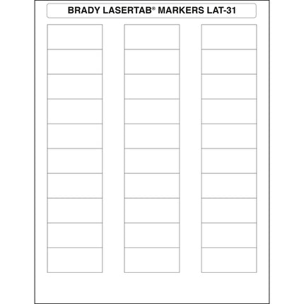 LaserTab Polyester Labels