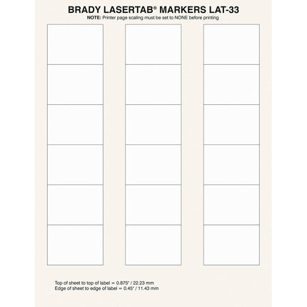 LaserTab Paper Labels