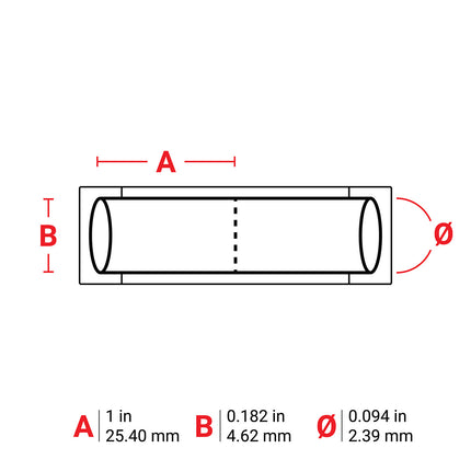 76 mm Core PermaSleeve Polyolefin 28 to 20 Gauge Wire Marking Sleeves