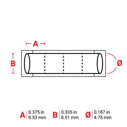 76 mm Core PermaSleeve Polyolefin Wire Marking Sleeves