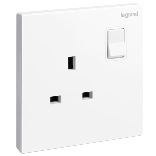 Legrand Galion 1 Gang British Standard Switched Socket 13A Matt Black | 282480-C