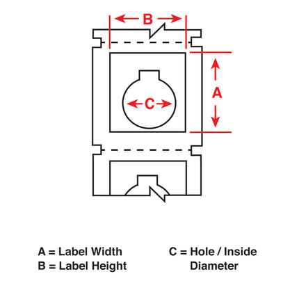 B30 Series Raised Profile Push Button Labels