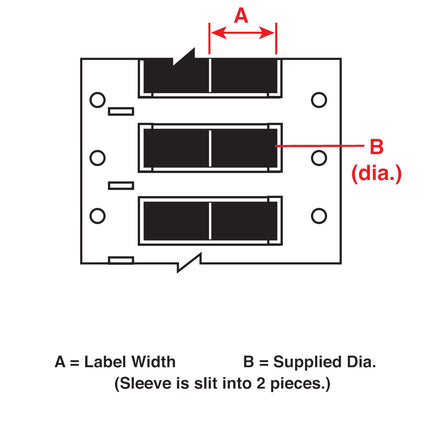 76 mm Core PermaSleeve Polyolefin Wire Marking Sleeves
