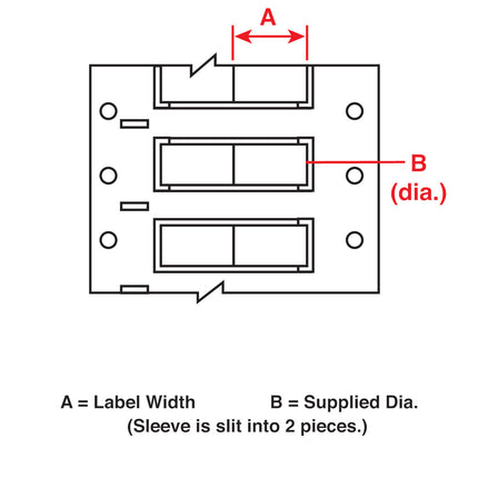 76 mm Core PermaSleeve Polyolefin Wire Marking Sleeves