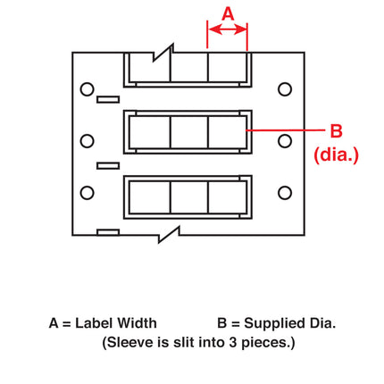 76 mm Core PermaSleeve Polyolefin Wire Marking Sleeves