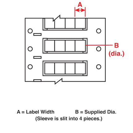 76 mm Core PermaSleeve Polyolefin Wire Marking Sleeves