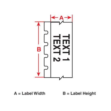 SelfExtinguishing Tedlar Wrap Around Labels for M610 M611 BMP61 M710 with media adapter and BMP71 with media adapter