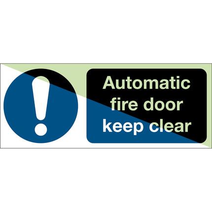 Glowinthedark safety sign