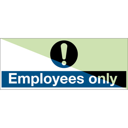 Glowinthedark safety sign