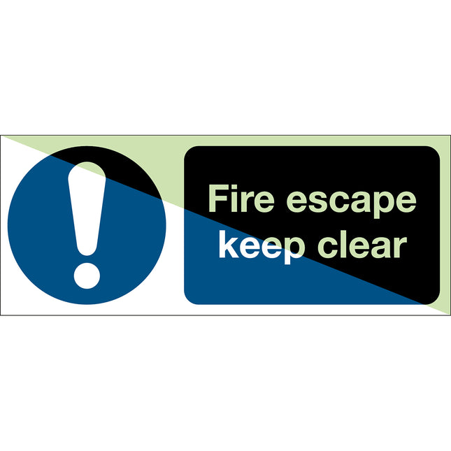 Glowinthedark safety sign