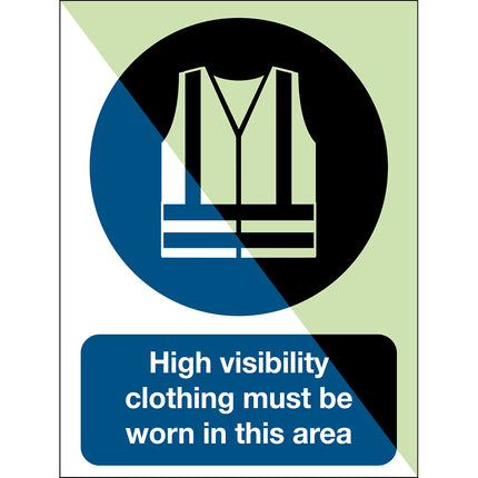Glowinthedark safety sign