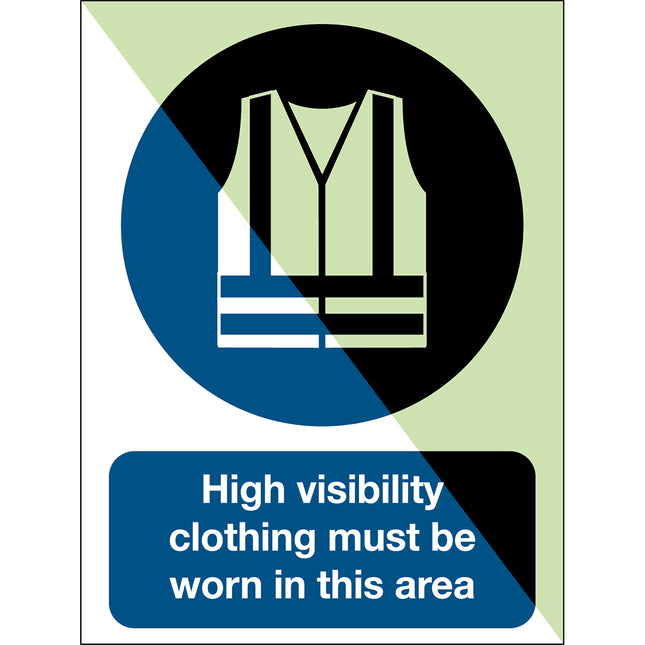 Glowinthedark safety sign