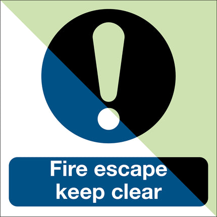 Glowinthedark safety sign