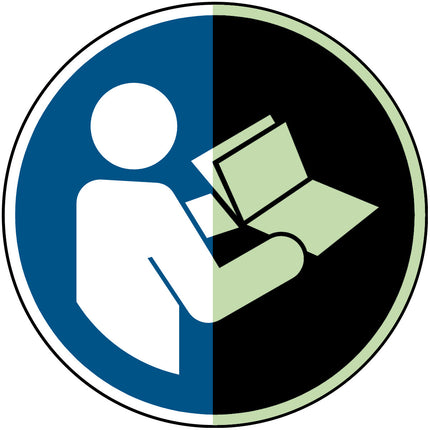 Glowinthedark safety sign