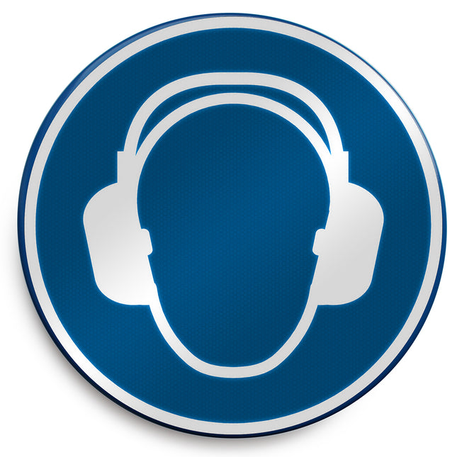 ISO Safety Sign  Wear ear protection