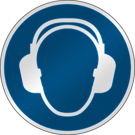 ISO Safety Sign  Wear ear protection