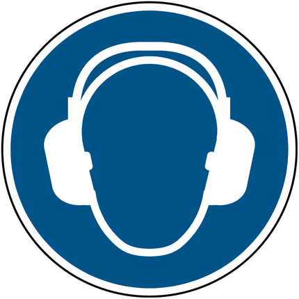 ISO Safety Sign  Wear ear protection