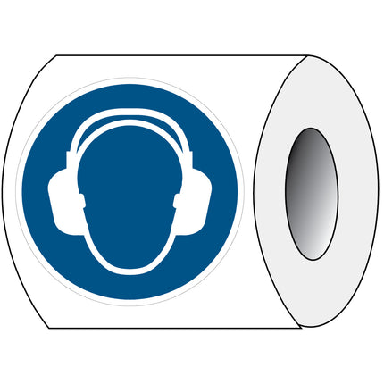 ISO Safety Sign  Wear ear protection