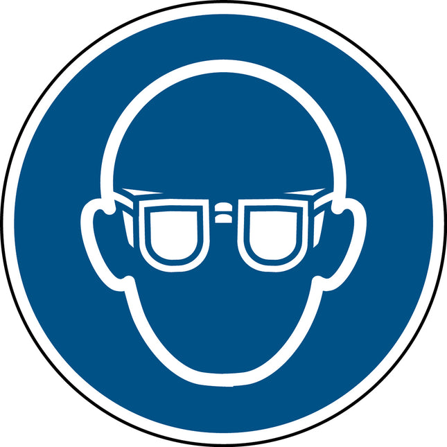 Floor Safety Sign  Wear eye protection