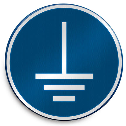 ISO Safety Sign  Connect an earth terminal to the ground