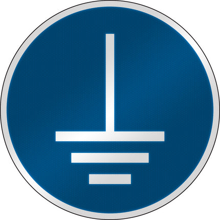 ISO Safety Sign  Connect an earth terminal to the ground