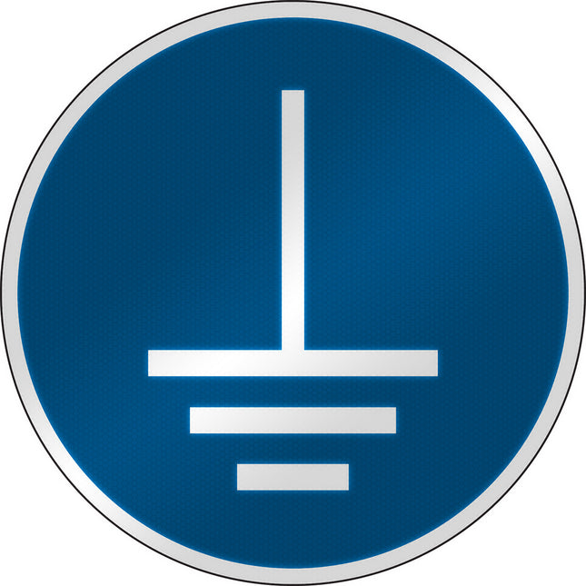 ISO Safety Sign  Connect an earth terminal to the ground