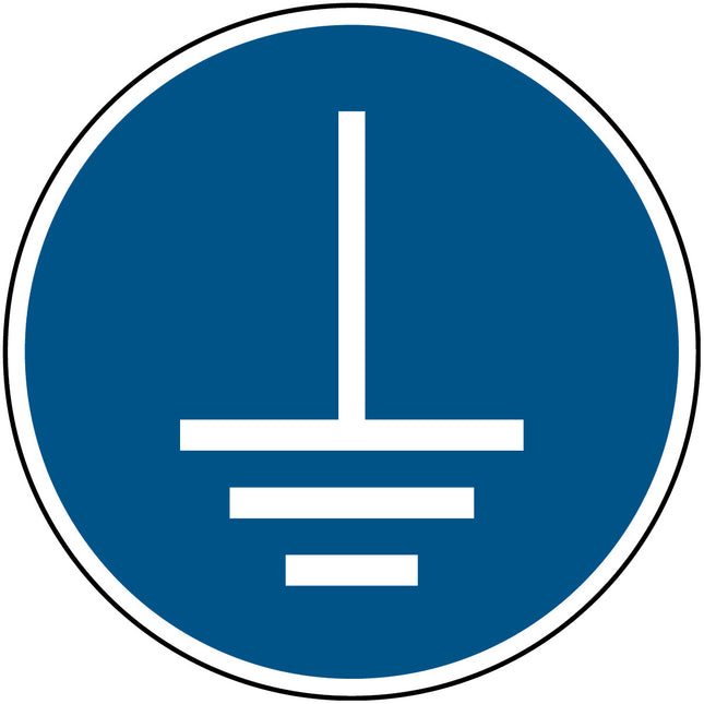 ISO Safety Sign  Connect an earth terminal to the ground