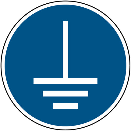 ISO Safety Sign  Connect an earth terminal to the ground