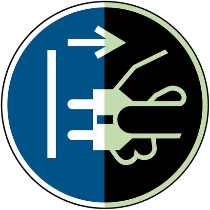 Glowinthedark safety sign