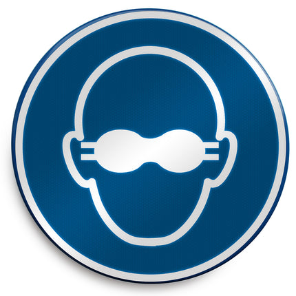 ISO Safety Sign  Wear opaque eye protection