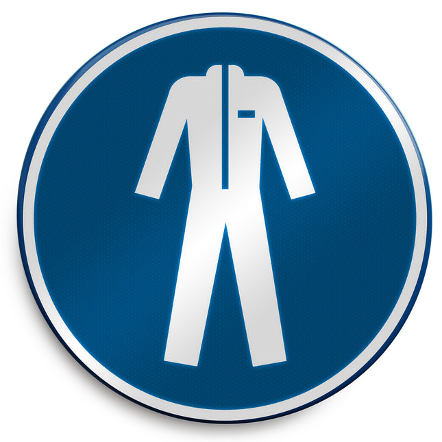 ISO Safety Sign  Wear protective clothing