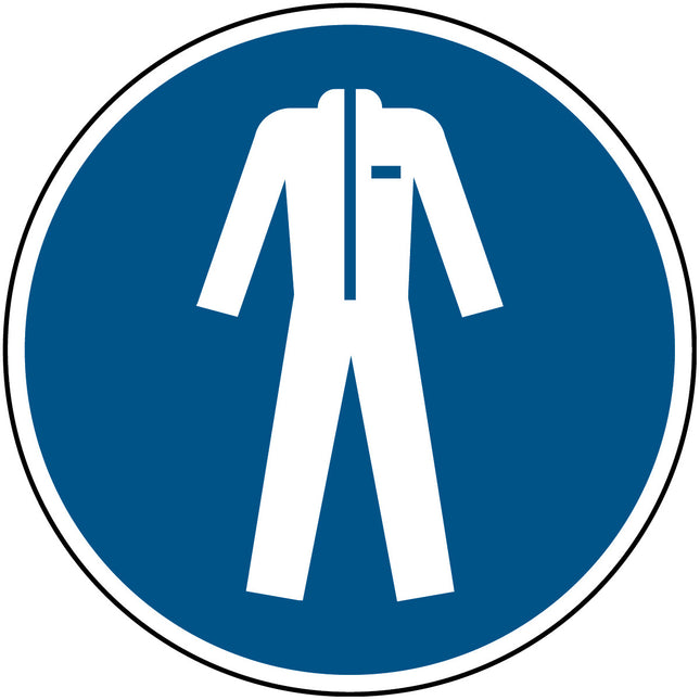 ISO Safety Sign  Wear protective clothing