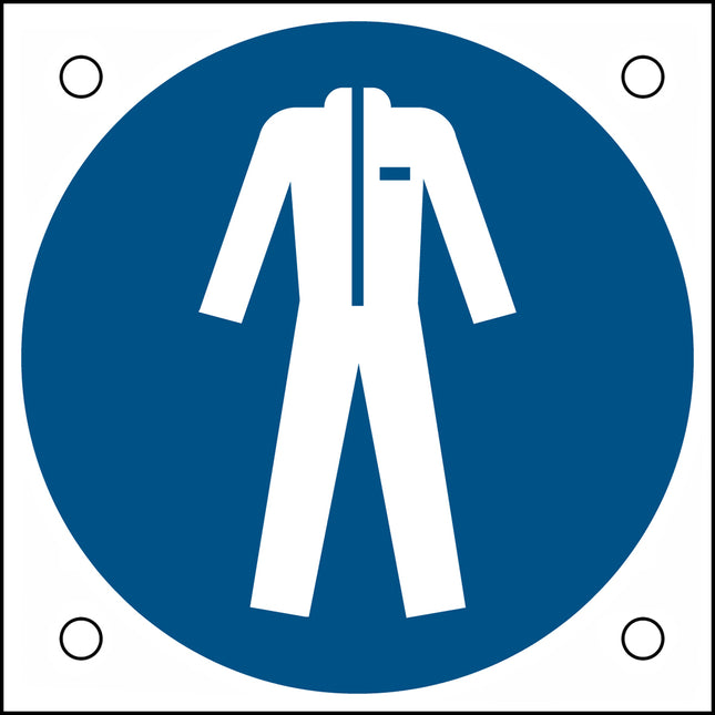 ISO Safety Sign  Wear protective clothing