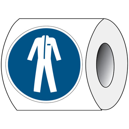 ISO Safety Sign  Wear protective clothing