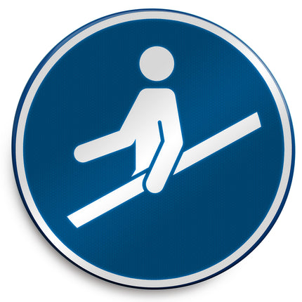 ISO Safety Sign  Use handrail