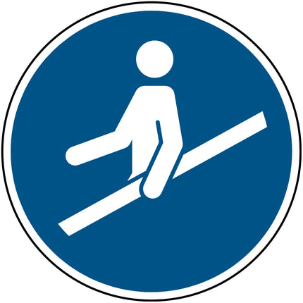 ISO Safety Sign  Use handrail