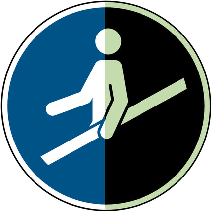 Glowinthedark safety sign
